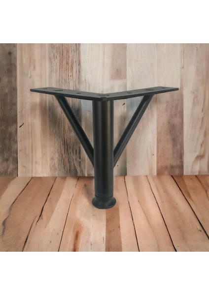 Firkete Ayak Metal 20 cm Mat Siyah Mobilya Koltuk Ayağı