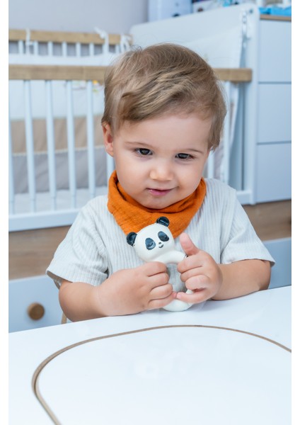 Bebek Diş Kaşıyıcı ve Oyuncağı Panda Halkalı