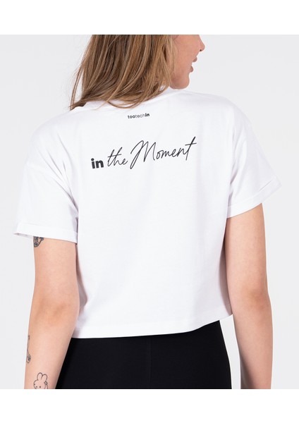 %100 Pamuk Basic Crop Tasarım Mod'Do Tshirt in The Moment