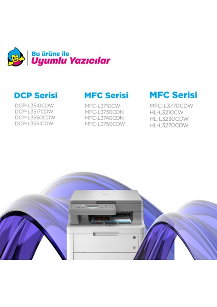 Brother TN273 / TN277 Muadil Toner Set / HL-L3210 / L3230 / L3270 / L3290 / MFC-L3710 / L3750 / L3770