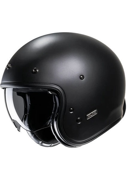 V31 Yarım Motosiklet Kaskı Mat Siyah