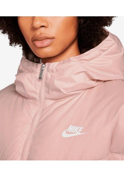 Womens Storm Fit Pink Puffer Down Warm Winter Jacket Coat Somon Pembe Şişme Mont DQ5903-601 fırsatları