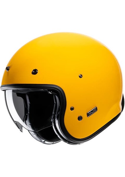 V31 Yarım Motosiklet Kask Derin Sarı