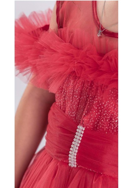 Uzun Etek Kız Çocuk Robası Şifon Abiye M00723 fiyatları