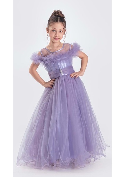 Uzun Etek Kız Çocuk Robası Şifon Abiye M00723 modelleri