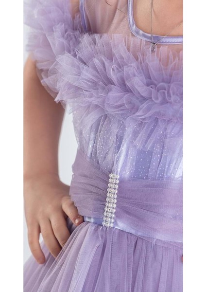 Uzun Etek Kız Çocuk Robası Şifon Abiye M00723 fırsatları