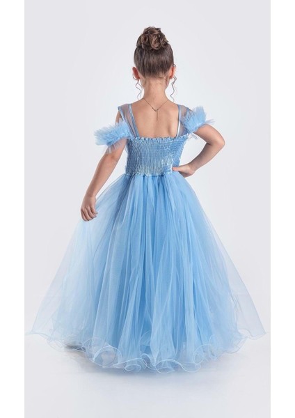 Uzun Etek Kız Çocuk Robası Şifon Abiye M00723 modelleri