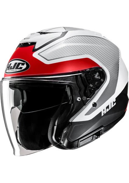 I31 Tevis MC1SF Yarım Motosiklet Kaskı Beyaz Kırmızı