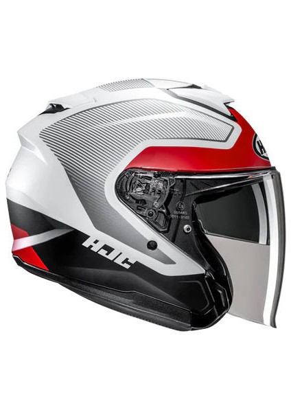 I31 Tevis MC1SF Yarım Motosiklet Kaskı Beyaz Kırmızı indirimleri