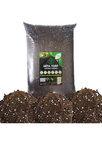100 Litre Perlitli Ithal Torf Toprak, Fide Tohum Torfu, Perlit Katkılı, Çiçek Toprağı, Steril Torf, Menekşe Toprağı, Köklendirme Torfu