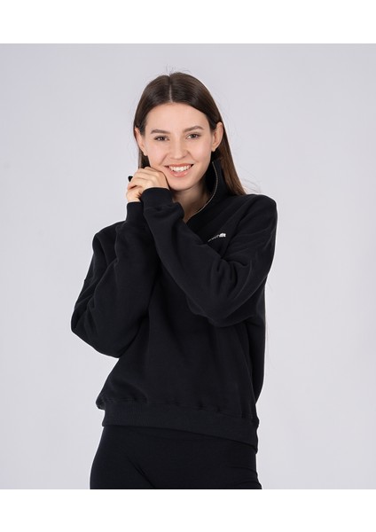%100 Pamuk Oversize Yüksek Yakalı Furmuarlı Silva Sweatshirt fiyatları
