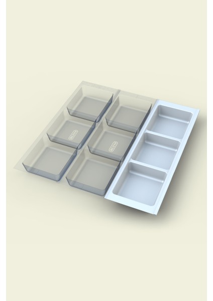 Mutfak Çekmece Içi Kaşıklık, Beyaz Üç Bölmeli Modül 16CM x 48CM fırsatları