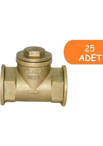 25 Adet Eca 1/2" Yatay Çekvalf 601007022