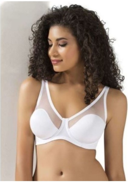 Le Jardin Toparlayıcı Tül Detaylı Soft Cup C Sütyen Beyaz Renk Beden 85C
