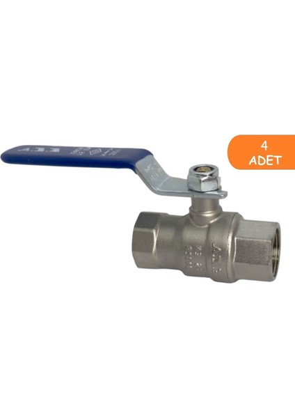 4 Adet Eca 3/4 Içme Suyu Küresel Valfi Iç Vida x Iç Vida PN10 602122169