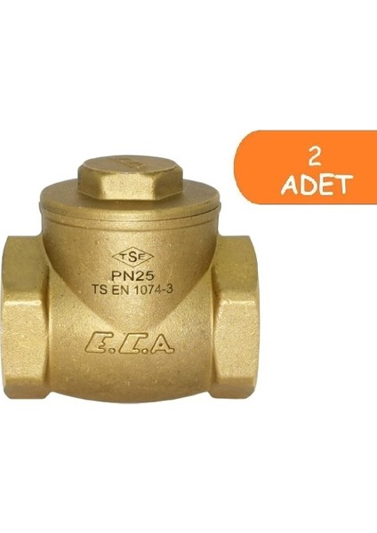 2 Adet Eca 1/2 Çalpara Çekvalf ( Kaucuk Klapeli ) 101007092