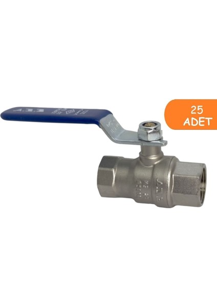 25 Adet Eca 3/4 Içme Suyu Küresel Valfi Iç Vida x Iç Vida PN10 602122169