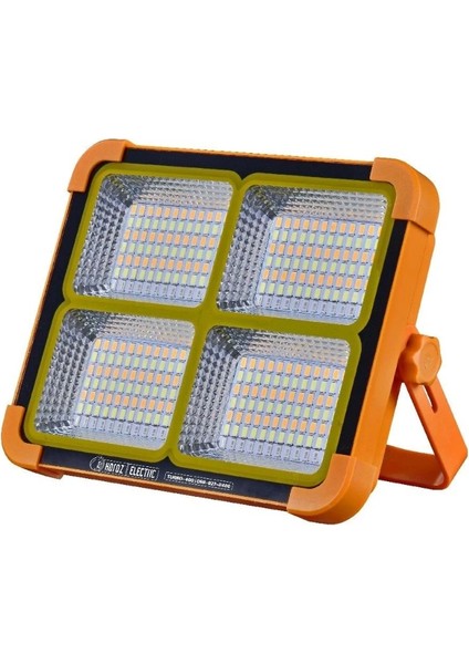 Horoz LED Solar Projektör 200W 6500K 1466LM 183X144 mm Seyyar Taşınabilir Sarı Beyaz ve Çakar Işık Lamba