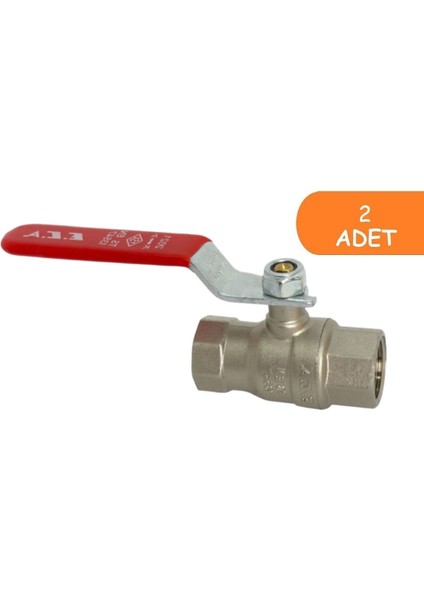 2 Adet Eca 1/2 Endüstriyel Tip Küresel Valfi Iç Vida x Iç Vida PN25 602122187