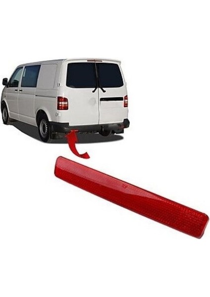 Volkswagen Transporter T5 2003-2011 Arka Tampon Reflektörü Sol 7E0945105