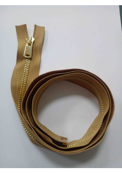 85 cm 1 Adet Parlak Altın Diş Rengi 5 No Metal Separe Fermuar