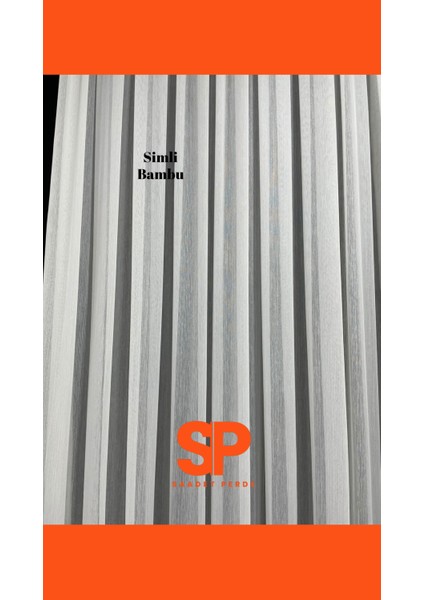 Simli Bambu 1/3 Sık Pileli Tül Perde