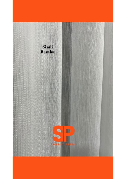 Simli Bambu 1/3 Sık Pileli Tül Perde fırsatları
