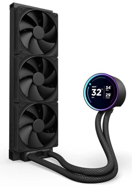 Kraken Elite Siyah IPS LCD 360 mm Intel-Amd Uyumlu Sıvı Soğutucu