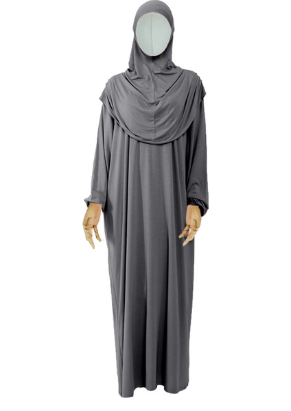 Kız Çocuk Tesettür Elbisesi Tek Parça Namaz Kıyafeti Tak Çıkar Başörtülü Pamuklu Lastikli Kolu fiyatları