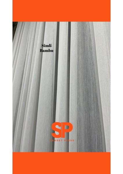 Simli Bambu 1/3 Sık Pileli Tül Perde modelleri