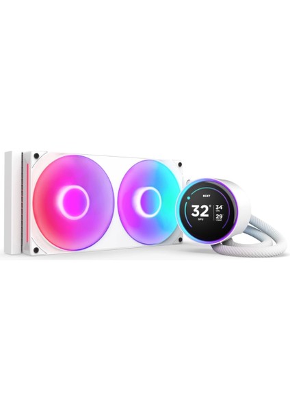 Kraken Elite Rgb Beyaz IPS LCD 280 mm Intel-Amd Uyumlu Sıvı Soğutucu