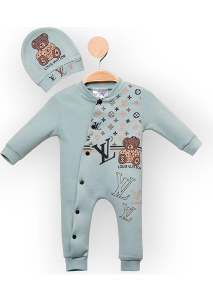 Baby Marka Wilton Desen Şapkalı Tulum Unisex 6-24 Ay