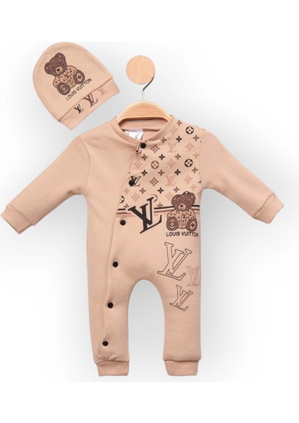 Baby Marka Wilton Desen Şapkalı Tulum Unisex 6-24 Ay