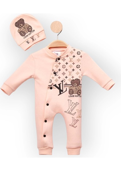 Baby Marka Wilton Desen Şapkalı Tulum Unisex 6-24 Ay