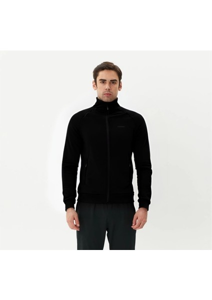 Erkek Siyah Tam Fermuarlı Sweatshirt 2419002