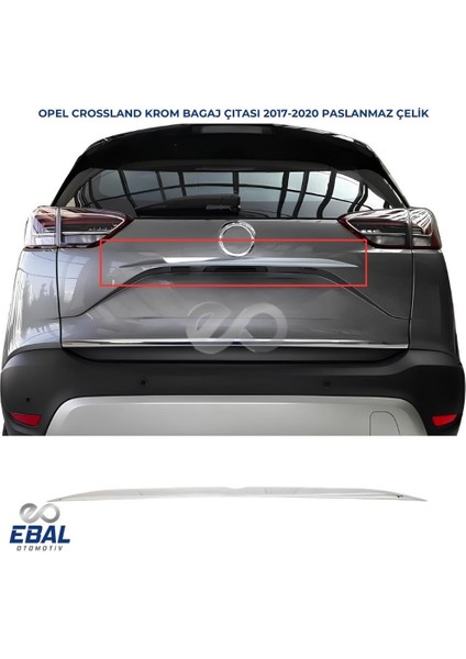 Opel Crossland x Krom Bagaj Çıtası 2017-2020 P.çelik