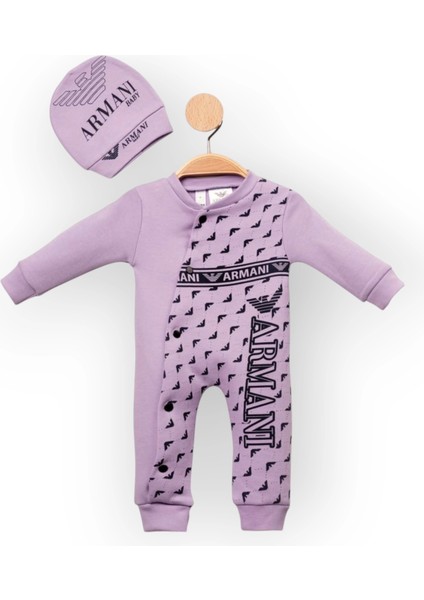 Baby Marka Armay Desen Şapkalı Tulum 6-24 Ay
