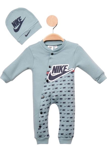 Baby Marka Nke Desen Şapkalı Tulum 6-24 Ay