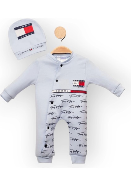 Baby Marka Tomm Desen Şapkalı Tulum 6-24 Ay