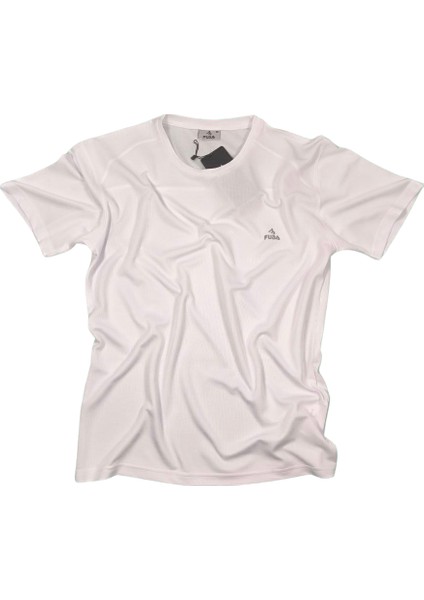 Erkek Sıfır Yaka Tişört Beyaz