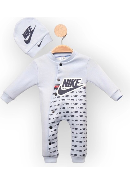 Baby Marka Nke Desen Şapkalı Tulum 6-24 Ay