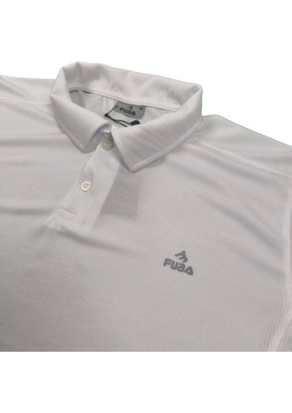 Erkek Mesh Yakalı Beyaz Tişört modelleri