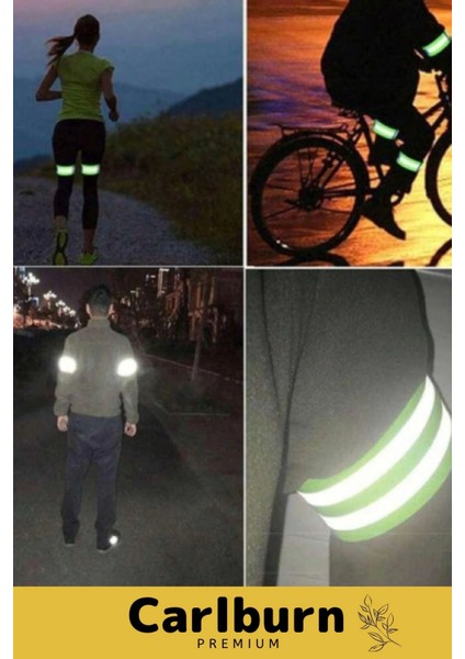 Yüksek Kaliteli Neon Sarı Kumaş Hafif 360 Derece Yansıtma Çatlamaz Reflektör Bant Kol Ayak Bilekleri modelleri