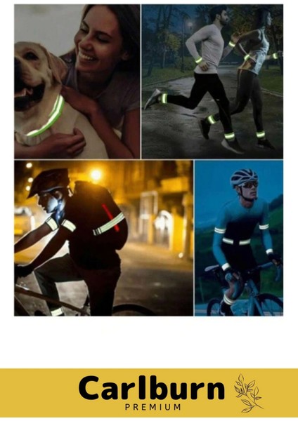 Yüksek Kaliteli Neon Sarı Kumaş Hafif 360 Derece Yansıtma Çatlamaz Reflektör Bant Kol Ayak Bilekleri fırsatları