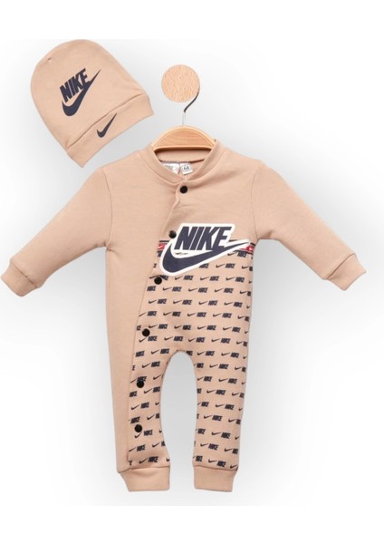Baby Marka Nke Desen Şapkalı Tulum 6-24 Ay