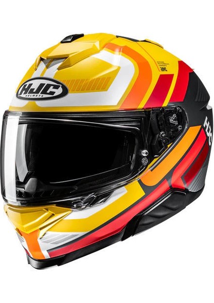 I71 Vız MC3SF Kapalı Motosiklet Kaskı Sarı Turuncu fiyatları