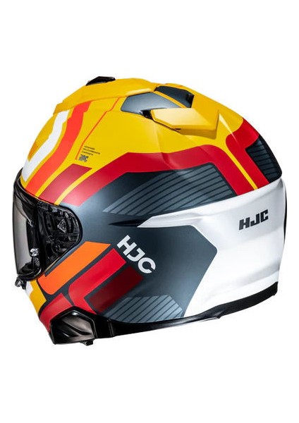 I71 Vız MC3SF Kapalı Motosiklet Kaskı Sarı Turuncu modelleri