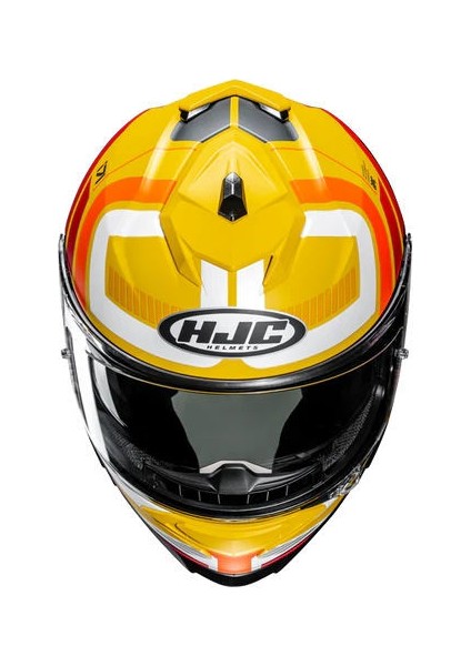 I71 Vız MC3SF Kapalı Motosiklet Kaskı Sarı Turuncu fırsatları