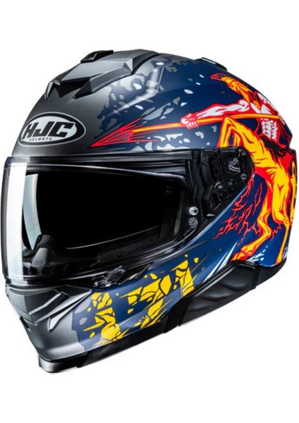 I71 Taurus MC1SF Kapalı Motosiklet Kaskı Mavi