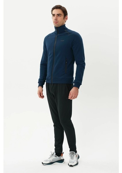 Erkek Lacivert Tam Fermuarlı Sweatshirt 2419002 indirimleri